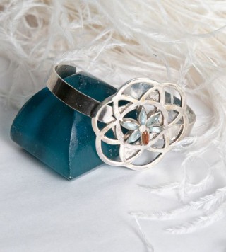 Flower of Life bracelet silver