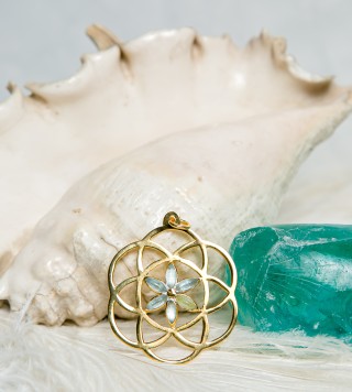 Flower of Life pendant gold-plated