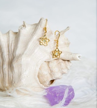 Magdalene-Andara earring, gold-plated