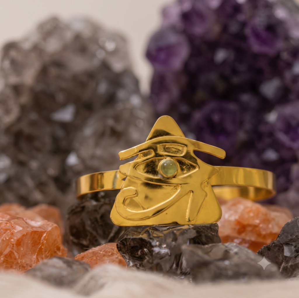 Eye of Horus-andara bracelet, gold-plated