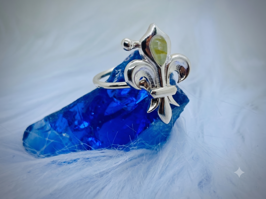 Fleur-de-lis-andara ring, silver