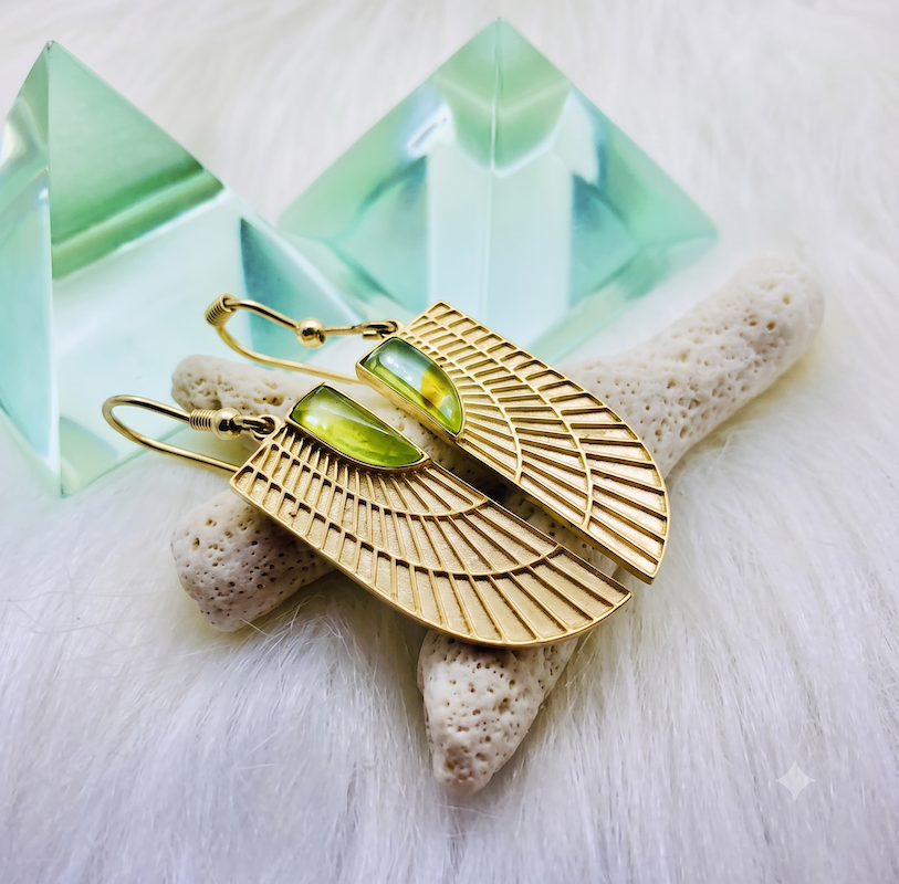 Isis-Andara Earrings, gold-plated