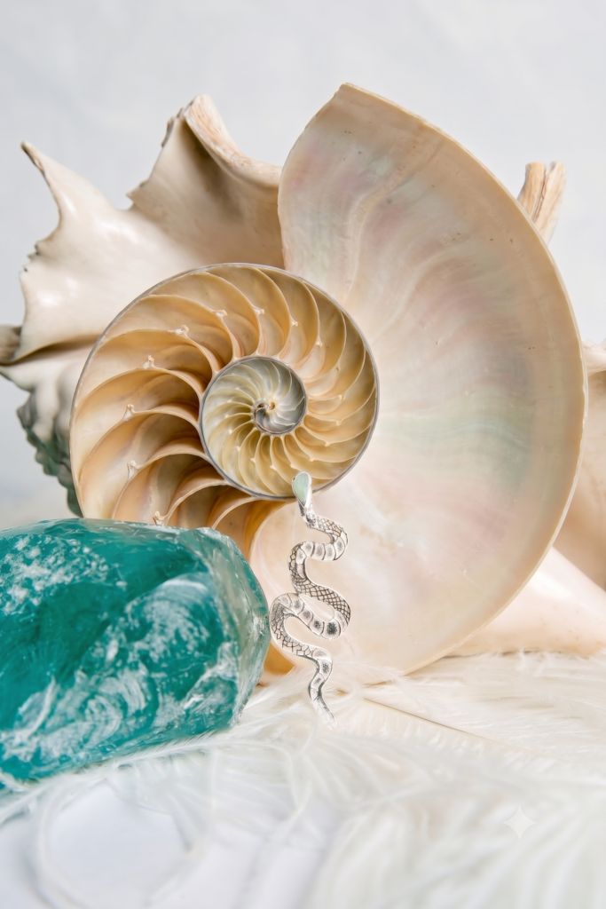 Cleopatra-andara pendant, silver